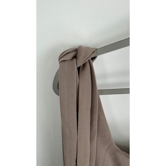 Birdy Grey Alex Convertible Dress Crepe Womens Small Taupe Bridesmaid Formal - Picture 6 of 11